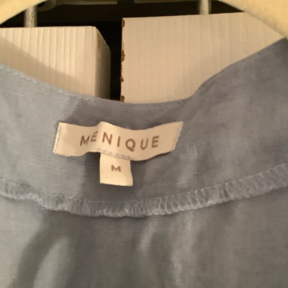 Elegant Light Blue Wrap Mini Dress - Picture 2 of 3